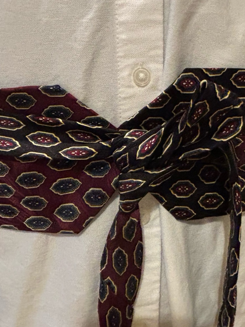 One of a kind Obi belt - vintage tie- silk ties wrap belt